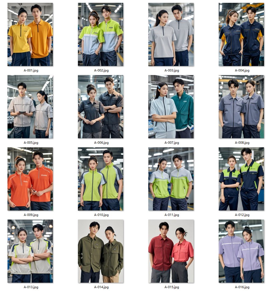 時尚款企業團隊工作服定制款，員工制服，商務夾克，T恤襯衫工作服