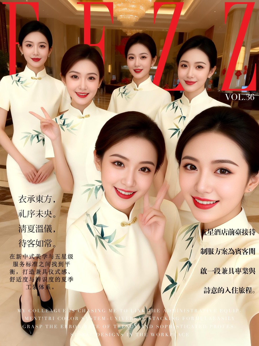 五星酒店大堂前臺(tái)接待制服定制畫(huà)冊(cè)案例