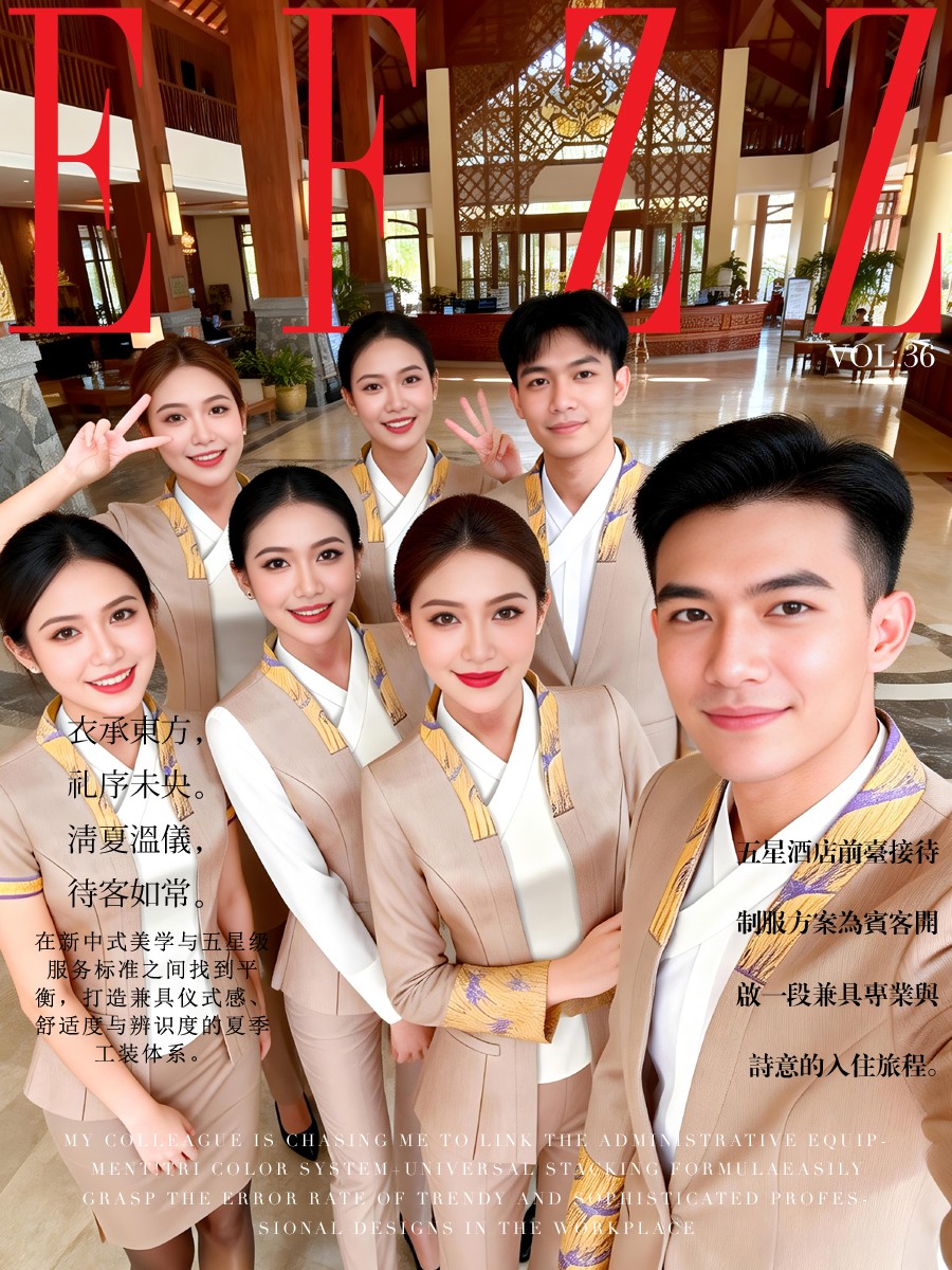 五星酒店大堂前臺(tái)接待制服定制畫(huà)冊(cè)案例