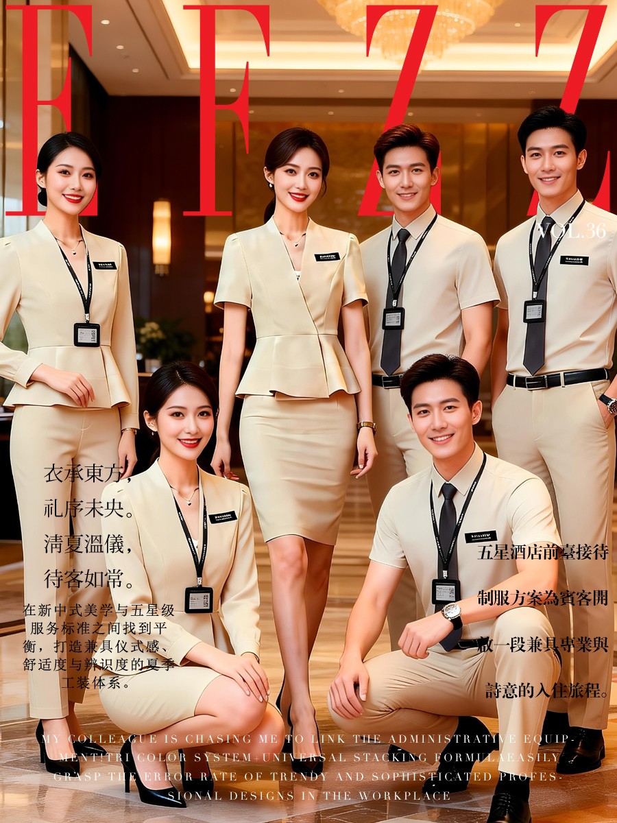 五星酒店大堂前臺(tái)接待制服定制畫(huà)冊(cè)案例