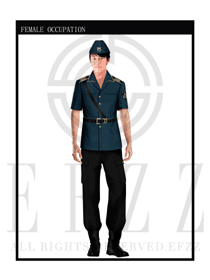 時(shí)尚藏青色男款保安服短袖制服設(shè)計(jì)圖315