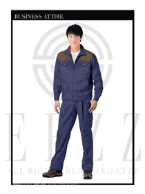 時(shí)尚淺藍(lán)色春秋男款長(zhǎng)袖工程服款式設(shè)計(jì)圖1051