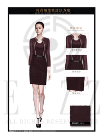 時尚OL通勤裝女職業裝夏裝制服設計圖675