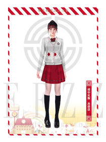 新款淺灰色女款校服制服設(shè)計(jì)圖019