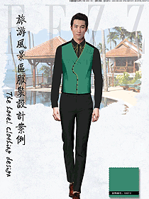時(shí)尚長袖男款西餐服務(wù)員服裝款式圖1316
