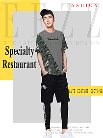 新款短袖男款快餐店服務員制服設計圖259