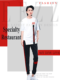 原創(chuàng)設(shè)計白色短袖女款快餐廳服務(wù)員服裝款式圖288