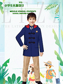 時尚大衣款男學(xué)生服校服款式設(shè)計圖094