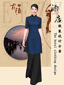 星級(jí)酒店女款中餐領(lǐng)班制服設(shè)計(jì)圖178