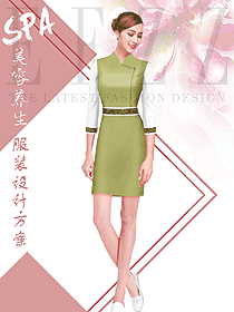時尚連衣裙款會所服務生制服設計圖670