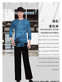 原創(chuàng)制服設(shè)計(jì)中餐服務(wù)員服裝款式圖2129