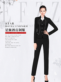 時尚黑色韓版女款酒店大堂服裝款式圖1233