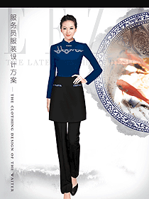 女款中餐服務(wù)員制服款式設(shè)計(jì)圖2080