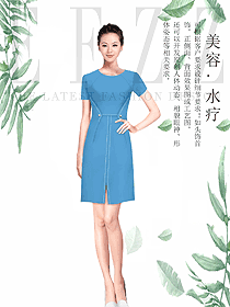 新款短袖女款按摩技師服款式設計圖1496