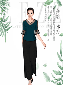 時尚女款美容技師制服設(shè)計圖765