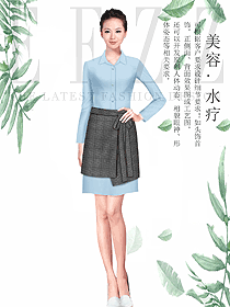 原創(chuàng)制服設(shè)計女款美容會所服裝款式圖641