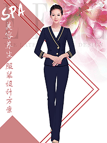 時尚女款美容技師制服設計圖637