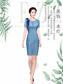 時尚女款總臺收銀接待制服設計圖475