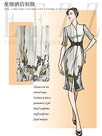 原創(chuàng)設(shè)計(jì)女款酒店大堂制服設(shè)計(jì)圖1265