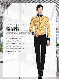 淺黃色男職業(yè)裝長(zhǎng)袖襯衫制服設(shè)計(jì)圖295