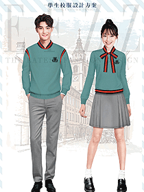 時尚長袖學(xué)生服校服款式設(shè)計圖166
