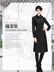新款黑色女職業(yè)裝大衣制服設(shè)計圖293