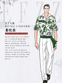男款特色餐廳服務(wù)員制服設(shè)計圖377