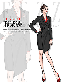 時(shí)尚女秋冬職業(yè)裝設(shè)計(jì)圖1907