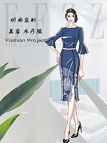 原創(chuàng)設計總臺收銀接待服裝款式圖520