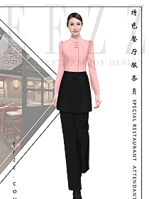 原創(chuàng)服裝設計餐廳服務員制服設計533