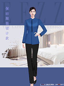 寫字樓女清潔員工制服設計圖380