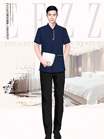 星級酒店標準客房服務人員工作服定制設計案例