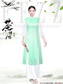休閑會(huì)所茶道員工制服定制設(shè)計(jì)效果圖