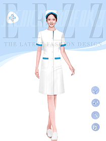 品質(zhì)護(hù)士服短袖工作服設(shè)計(jì)效果圖