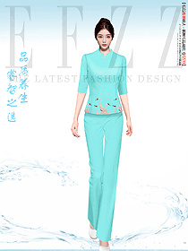 私定高端SPA沐足服務員按摩師服裝定制設計
