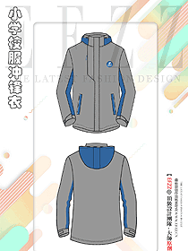初中校服套裝小學(xué)生校服沖鋒衣定制款