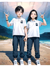 男女童短袖T恤polo衫學(xué)院風(fēng)純棉校服組圖