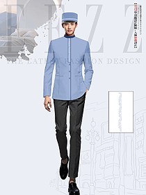 酒店員工春秋裝泊車員立領(lǐng)工裝制服定制設(shè)計(jì)圖