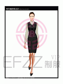 女職業(yè)裝襯衫馬夾設計圖218