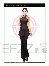 酒店餐飲服務員制服設計圖1339
