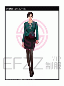 專賣店營業(yè)員服裝設計圖1027