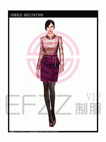 專賣店營業(yè)員服裝設計圖1034