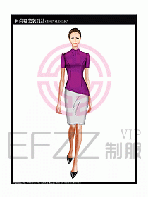 女職業裝短袖襯衫設計圖226