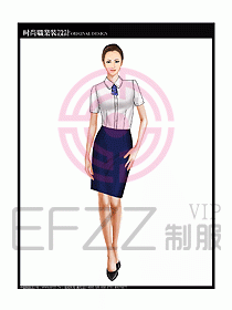 女職業裝短袖襯衫設計圖235