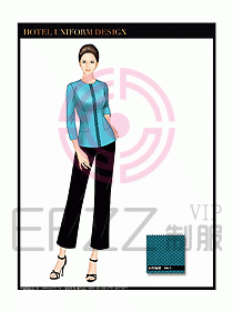 酒店制服客房服務(wù)員工衣設(shè)計416