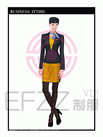 職業(yè)空姐裝制服設計圖540