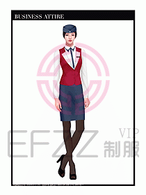 職業裝空姐服制服設計圖648