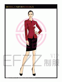 總臺(tái)收銀接待制服設(shè)計(jì)圖259