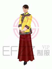 中餐迎賓制服123