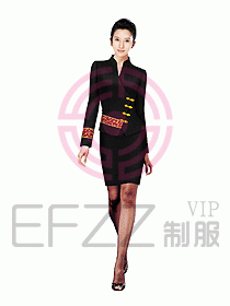 中餐服務員制服設計圖1018